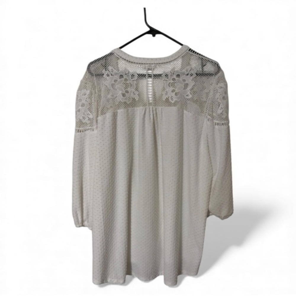 Maurices White Lace Yoke Cardigan - Picture 3 of 6